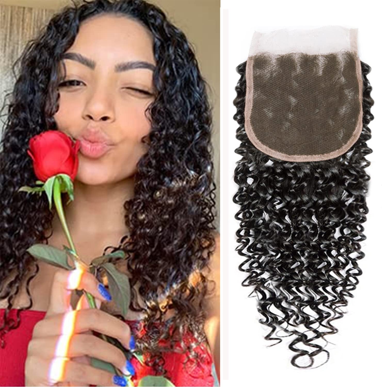 4x4 Lace Closure · Curly 16"