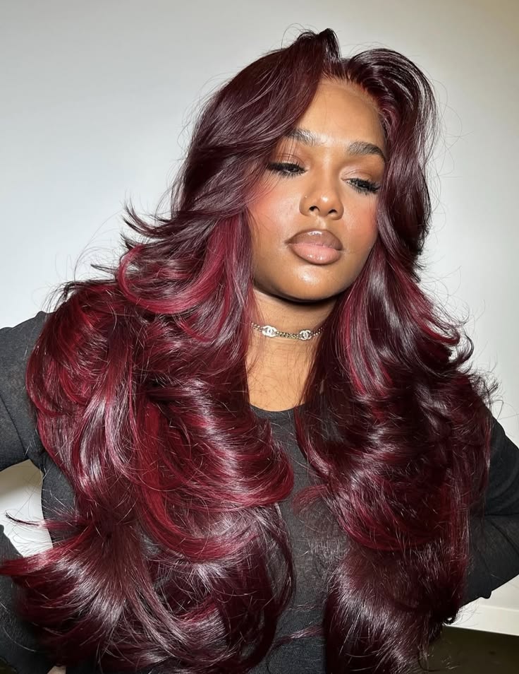 Frontal Wig · Burgundy 22"